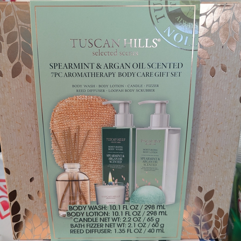 Spearmint & Argan Oil Body Care Gift Set - Green